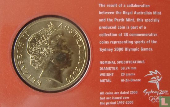 Australië 5 dollars 2000 (coincard) "Summer Olympics in Sydney - Table Tennis" - Afbeelding 1