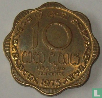 KM140 Sri Lanka 1975 10 Cents Uncirculated 