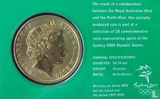 Australië 5 dollars 2000 (coincard) "Summer Olympics in Sydney - Baseball" - Afbeelding 1