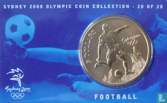Australien 5 Dollar 2000 (Coincard) "Summer Olympics in Sydney - Football" - Bild 2