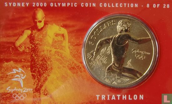 Australie 5 dollars 2000 (coincard) "Summer Olympics in Sydney - Triathlon" - Image 2