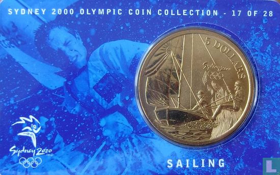 Australia 5 dollars 2000 (coincard) "Summer Olympics in Sydney - Sailing" - Image 2