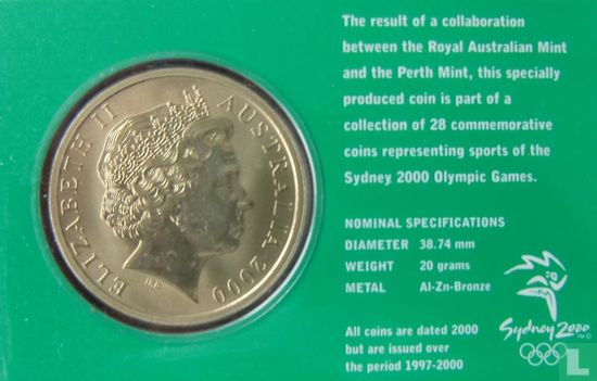 Australië 5 dollars 2000 (coincard) "Summer Olympics in Sydney - Handball" - Afbeelding 1