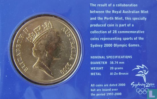 Australië 5 dollars 2000 (coincard) "Summer Olympics in Sydney - Athletics" - Afbeelding 1