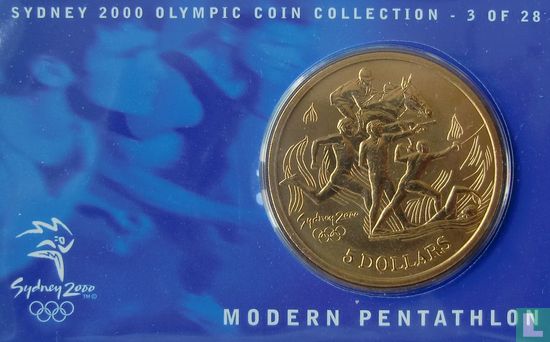 Australie 5 dollars 2000 (coincard) "Summer Olympics in Sydney - Modern Pentathlon" - Image 2
