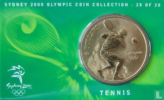 Australië 5 dollars 2000 (coincard) "Summer Olympics in Sydney - Tennis" - Afbeelding 2