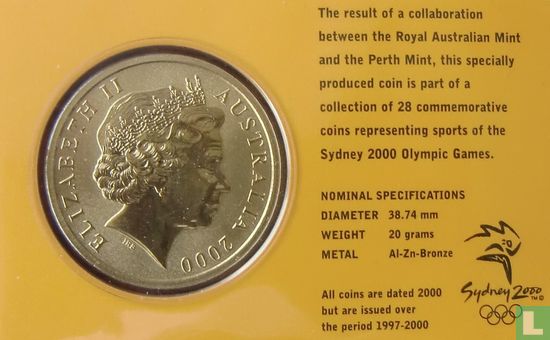 Australië 5 dollars 2000 (coincard) "Summer Olympics in Sydney - Softball" - Afbeelding 1