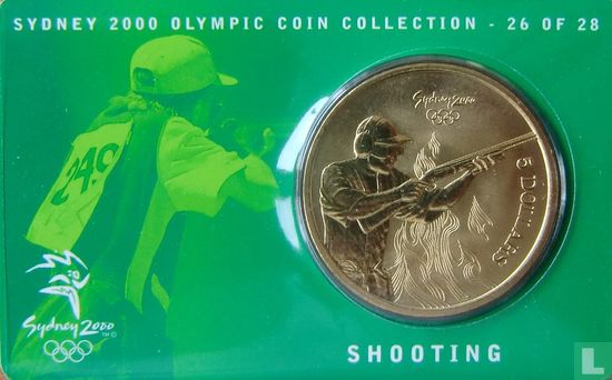 Australie 5 dollars 2000 (coincard) "Summer Olympics in Sydney - Shooting" - Image 2