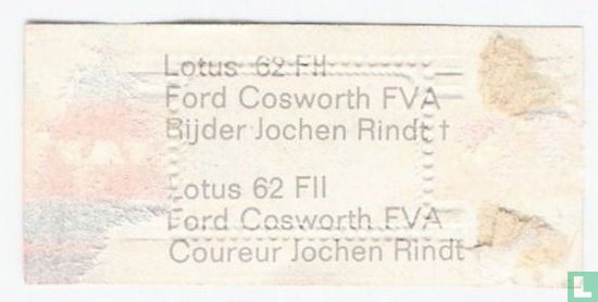 Lotus 62 FII Ford Cosworth FVA  Coureur Jochen Rindt † - Image 2