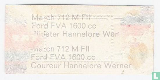 [March 712 M FII Ford FVA 1600 cc Fahrer Hannelore Werner] - Bild 2