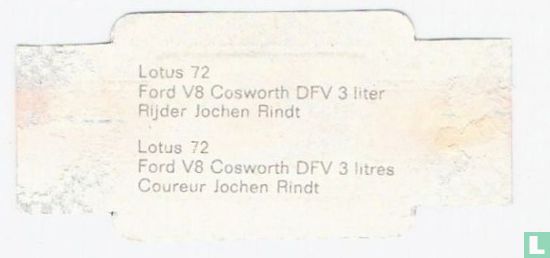 Lotus 72  Ford V8 Cosworth DFV 3 litres Coureur Jochen Rindt - Image 2