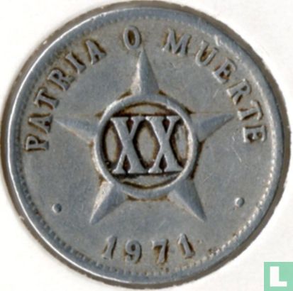 Cuba 20 centavos 1971 - Afbeelding 1