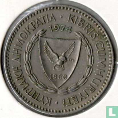 Cyprus 100 mils 1974 - Image 1