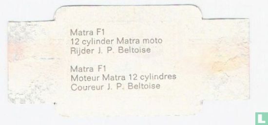 Martra F1  Moteur Matra 12 cylindres  Coureur J.P. Beltoise - Image 2