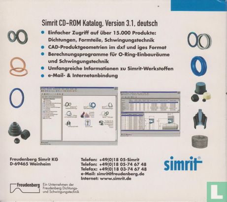 Simrit CD-ROM Katalog, Version 3.1, deutsch - Bild 2