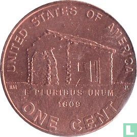 United States 1 cent 2009 (copper-plated zinc - without letter) "Lincoln bicentennial - Early childhood in Kentucky" - Image 2