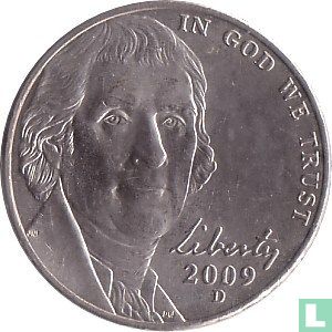 United States 5 cents 2009 (D) - Image 1
