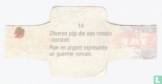 Zilveren pijp die een romein voorstelt. - Afbeelding 2