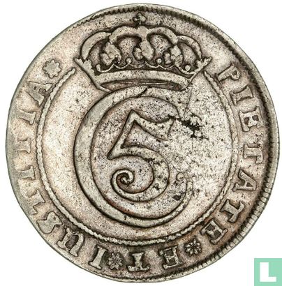 Denemarken 1 krone 1681 - Afbeelding 2