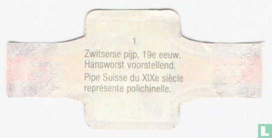 Zwitserse pijp, 19e eeuw. Hansworst voorstellend - Afbeelding 2