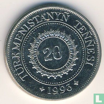 Turkménistan 20 tenge 1993 - Image 1