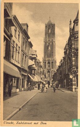 Utrecht, Zadelstraat met Dom - Afbeelding 1