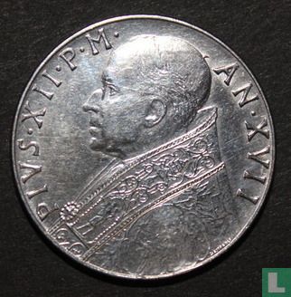 Vatikan 100 Lire 1955 (Typ 2) - Bild 2