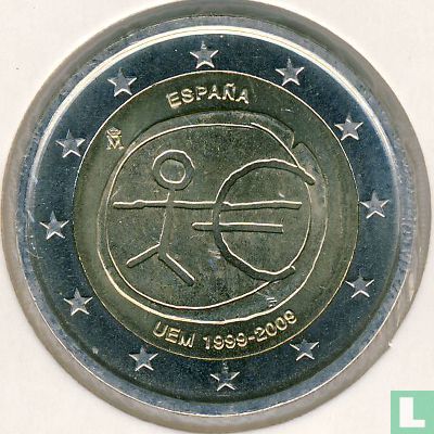 Espagne 2 euro 2009 (grandes étoiles) "10th anniversary of the European Monetary Union" - Image 1