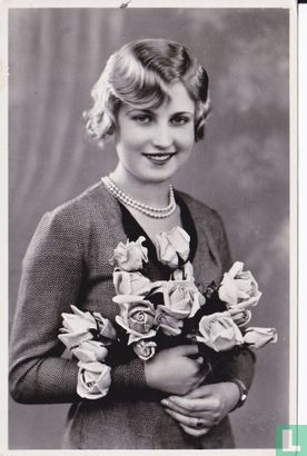 Jonge vrouw met rozen