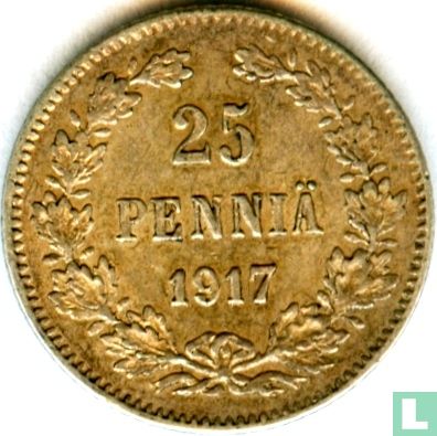 Finland 25 penniä 1917 - Image 1
