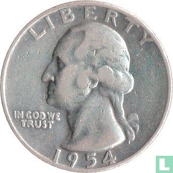 Verenigde Staten ¼ dollar 1954 (S) - Afbeelding 1