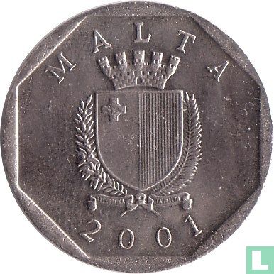 Malta 50 cents 2001 - Image 1