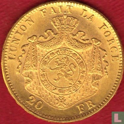 Belgique 20 francs 1875 - Image 2