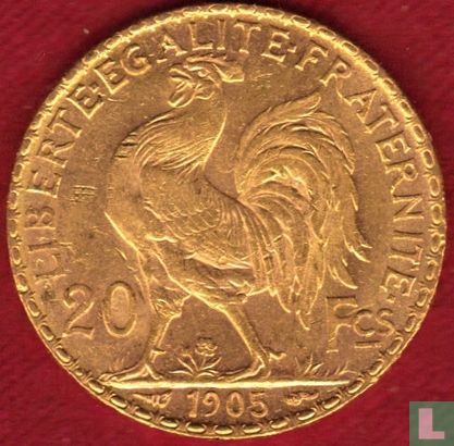 Frankrijk 20 francs 1905 - Afbeelding 1