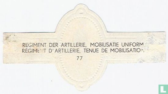 Regiment der Artillerie, mobilisatie uniform - Bild 2