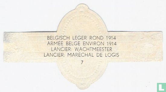 Belgisch leger rond 1914 - Lancier: wachtmeester - Image 2