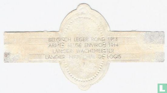 Belgisch leger rond 1914, Lancier wachtmeester - Image 2