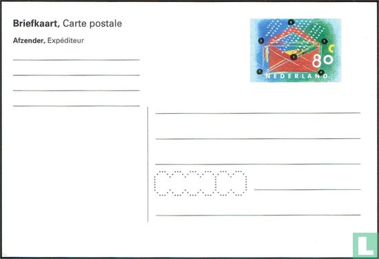 Briefkaart 'Tien voor uw brieven'