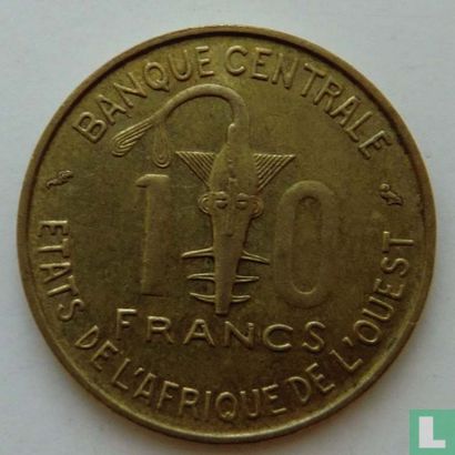 États d'Afrique de l'Ouest 10 francs 1970 - Image 2