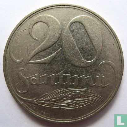Letland 20 santimu 1922 - Afbeelding 2