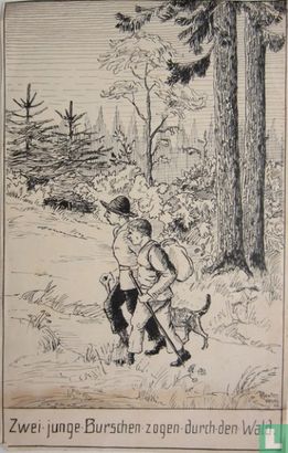 Zwei Junge Burschen säugen Durch Den Wald - Bild 1