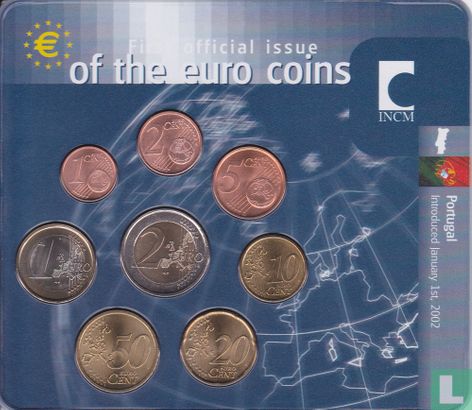 Portugal coffret 2002 "First official issue of the euro coins" - Image 2