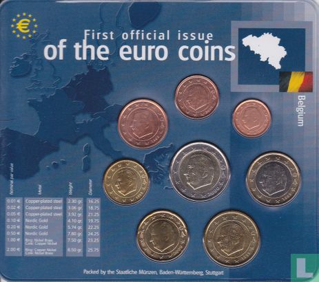 Belgium combination set 1999 "First official issue of the euro coins" - Image 1