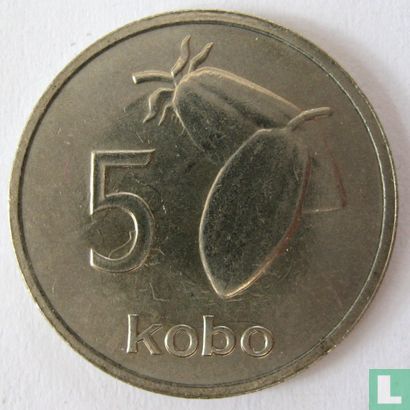 Nigéria 5 kobo 1988 - Image 2