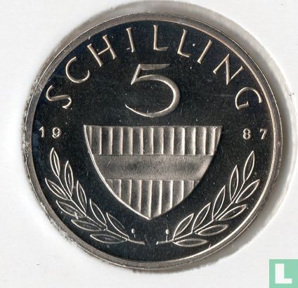 Oostenrijk 5 schilling 1987 - Afbeelding 1