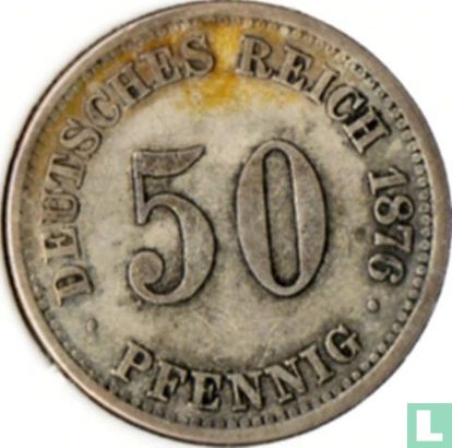Empire allemand 50 pfennig 1876 (E) - Image 1
