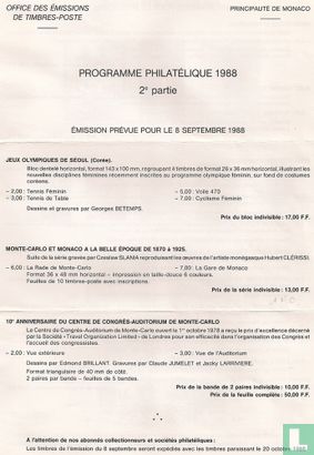 Programme Philatelique 1988 - Image 1