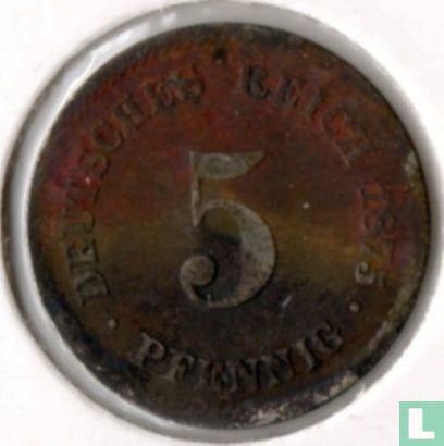 German Empire 5 pfennig 1875 (D) - Image 1