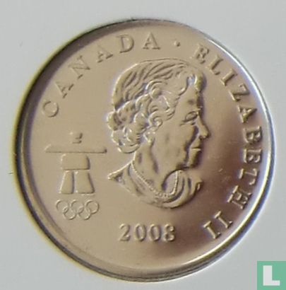 Canada 25 cents 2008 (kleurloos) "Vancouver 2010 Winter Olympics - Freestyle skiing" - Afbeelding 1