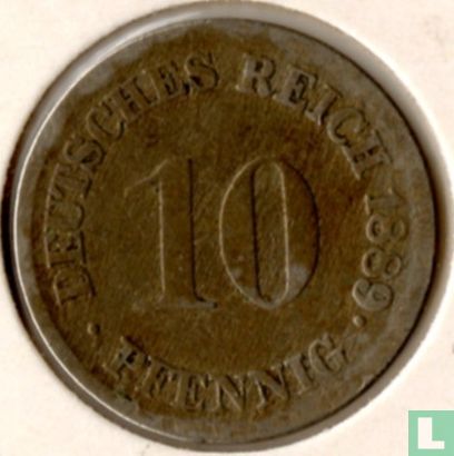 Duitse Rijk 10 pfennig 1889 (F) - Afbeelding 1